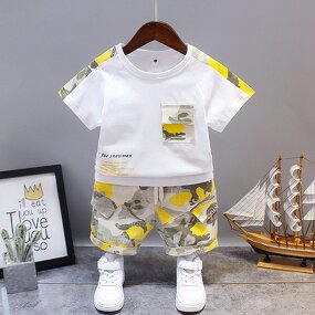 Boys Tracksuit Manufacturer - 2024 Summer Sports T-Shirt Shorts Cotton Toddler Costume