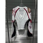 Women's T-shirt Manufacturer - 2025 Summer Long Sleeve Animal Print Usa Boutique