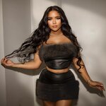 Women's Two Piece Set Manufacturer - 2025 Spring Plush Stitching Leather Chest-Wrapped