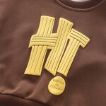 Boys Clothing Set Manufacturer - 2024 Spring Autumn Letter Sweatshirt Sport Pants 2Pcs