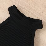 Girls Outfit Manufacturer - Summer Ribbed Sleeveless Tank Tops Floral Shorts 2Pcs