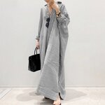 Women's Dress Manufacturer - Southeast Asia Cotton Linen Stripe Cardigan Plus Size