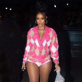 Women's Knitted Set Manufacturer - Patchwork Two Piece Pants Loungewear Suit