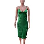 Women's Midi Dress Manufacturer - Backless Sleeveless Sexy Beach Bodycon Strap Slit