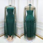 Muslim Wedding Dress Manufacturer - Luxury Beading Rhinestone Long Sleeve Evening Gown