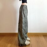 Women's Jeans Manufacturer - Cargo Camouflage Printed Ankle-tied Wide Leg Hip-hop