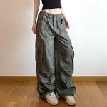 Women's Jeans Manufacturer - Cargo Camouflage Printed Ankle-tied Wide Leg Hip-hop