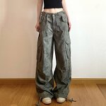 Women's Jeans Manufacturer - Cargo Camouflage Printed Ankle-tied Wide Leg Hip-hop
