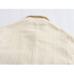 Women's Tweed Jacket Manufacturer - Front Pockets Single Breasted Beige Turn Down Collar