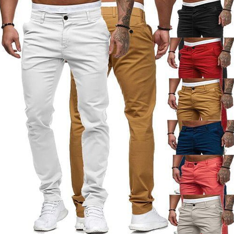 Men's Casual Pants Manufacturer - Summer Thin Slim Fit Solid Color Pencil Trousers