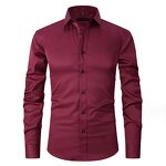 Men's Dress Shirt Manufacturer - Wholesale Custom White Stand-up Collar Long Sleeve Formal