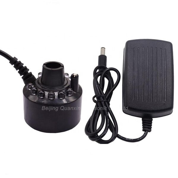 Ultrasonic Mist Maker Manufacturer - One Head 550ml/h Plastic 12 LEDs Piezo Atomizer for Rockery Pool