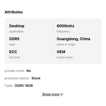 RAM Memory Manufacturer - KingTech FURY Beast DDR5 16GB 6000MHz ECC Desktop RAM