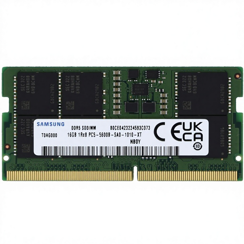 RAM Memory Manufacturer - Sam 16GB DDR5 5600MHz SODIMM 1Rx8 CL46 262pin Laptop RAM