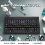 Keyboard Manufacturer - IP68 Medical Waterproof Silicone Wired LED Backlit USB Industrial