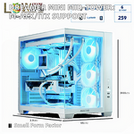 PC Case Manufacturer - AS-US SI-A02 White ATX USB3.0 Tempered Glass Desktop Case