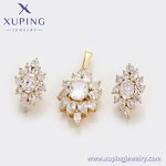 Women Jewelry Set Manufacturer - XUPING X000972977 14K Gold Plated Flower Luxury