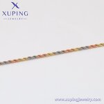 Anklet Manufacturer - XUPING X000730620 Multicolor Spiral Link Alloy Foot Chain
