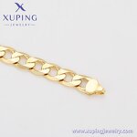 Women Anklet Manufacturer - XUPING X000989880 14K Gold Plated 25cm Cuban Alloy Chain