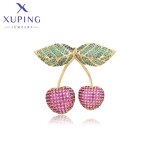 Women Brooch Manufacturer - XUPING S00110699 CZ Cherry Fashion Elegant Artificial