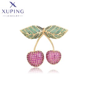 Women Brooch Manufacturer - XUPING S00110699 CZ Cherry Fashion Elegant Artificial