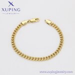 Men Jewelry Set Manufacturer - XUPING X000938705 14K Gold Plated Cuban Chain Copper