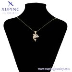Pendant Manufacturer - XUPING X000810371 14K Gold Plated Dolphin Animal Iced Out