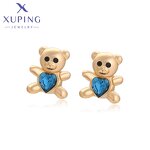 Girl Earring Manufacturer - XUPING Small MOQ Cute Animal Bear Rabbit Fish Deer Stud