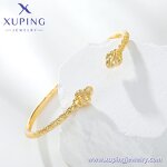 Women Bangle Manufacturer - XUPING X000824186 24K Gold Plated Delicate No Stone Cuff