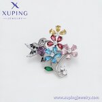 Women Brooch Manufacturer - XUPING S00100578 Colorful Flower Bird Fashion Elegant