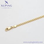 Women Anklet Manufacturer - XUPING X000979200 14K Gold Plated Simple Foot Link Chain