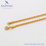 Women Necklace Manufacturer - XUPING 14N243620 24K Gold Plated Link Chain Simple