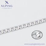 Women Anklet Manufacturer - XUPING X000988693 Platinum Plated Cuban Chain Silver
