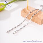 Women Necklace Manufacturer - XUPING X000850917 Platinum Plated CZ Butterfly Beads