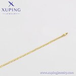 Women Anklet Manufacturer - XUPING X000859098 14K Gold Plated Simple Foot Link Chain