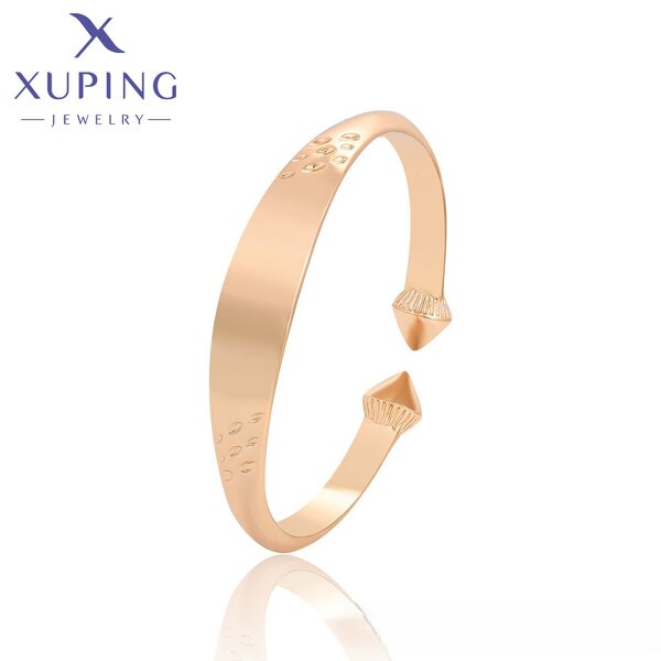 Women Bangle Manufacturer - XUPING X000832499 18K Gold Plated Simple Lady Copper