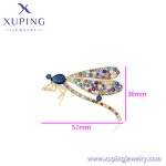 Women Brooch Manufacturer - XUPING S00099716 14K Gold Plated Dragonfly Animal Colorful