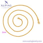 Women Necklace Manufacturer - XUPING 14N243620 24K Gold Plated Link Chain Simple
