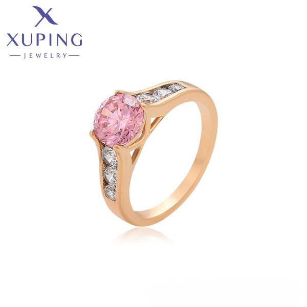 Women Ring Manufacturer - XUPING S00041194 18K Gold Plated Pave Setting Diamond