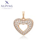 Pendant Manufacturer - XUPING X000864170 18K Gold Plated Iced Out Big Love Heart