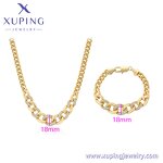 Women Jewelry Set Manufacturer - XUPING X000945694 Indian Bead Bracelet Necklace 2Pcs