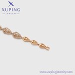 Women Bracelet Manufacturer - XUPING X000755120 18K Gold Plated Flower CZ Elegant