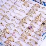 Women Ring Manufacturer - XUPING 14K/18K Gold Plated Heart Bow Butterfly Engagement