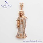 Men Pendant Manufacturer - XUPING A00918034 18K Gold Plated Rhinestone Skull Halloween