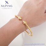 Women Bangle Manufacturer - XUPING X000824186 24K Gold Plated Delicate No Stone Cuff