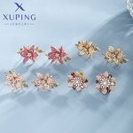 Earring Manufacturer - XUPING 14K/18K Gold Plated Huggie Hoop Rhinestone Wedding Stud