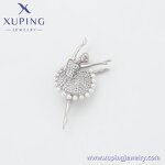Women Brooch Manufacturer - XUPING S00100573 Platinum Plated Dance Girl Fashion Cute