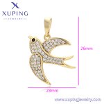 Pendant Manufacturer - XUPING X000885254 14K Gold Plated Iced Out Animal Bird