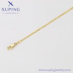 Women Anklet Manufacturer - XUPING X000859098 14K Gold Plated Simple Foot Link Chain