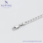 Women Anklet Manufacturer - XUPING X000988693 Platinum Plated Cuban Chain Silver